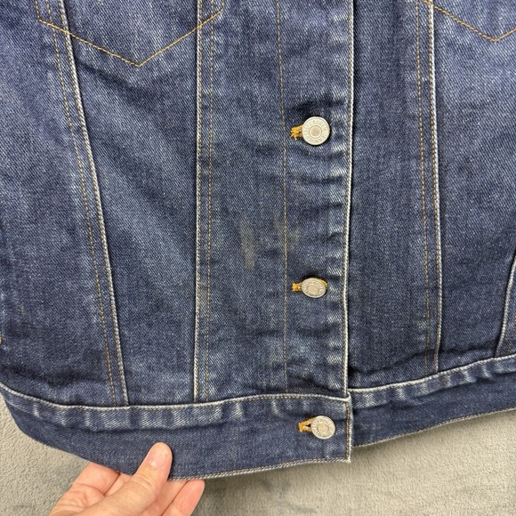 Vtg Womens Ralph Lauren Denim Jeans Jacket Quilt Lined Cotton Blue M EUC - Picture 7 of 11